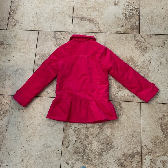 Gymboree pink velour girls size M/7-8 coat. - Picture 6 of 7